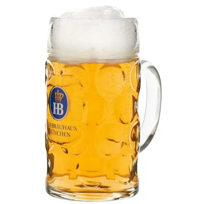Hofbrauhaus Oktoberfest 1L Glass Stein (Single Mug)
