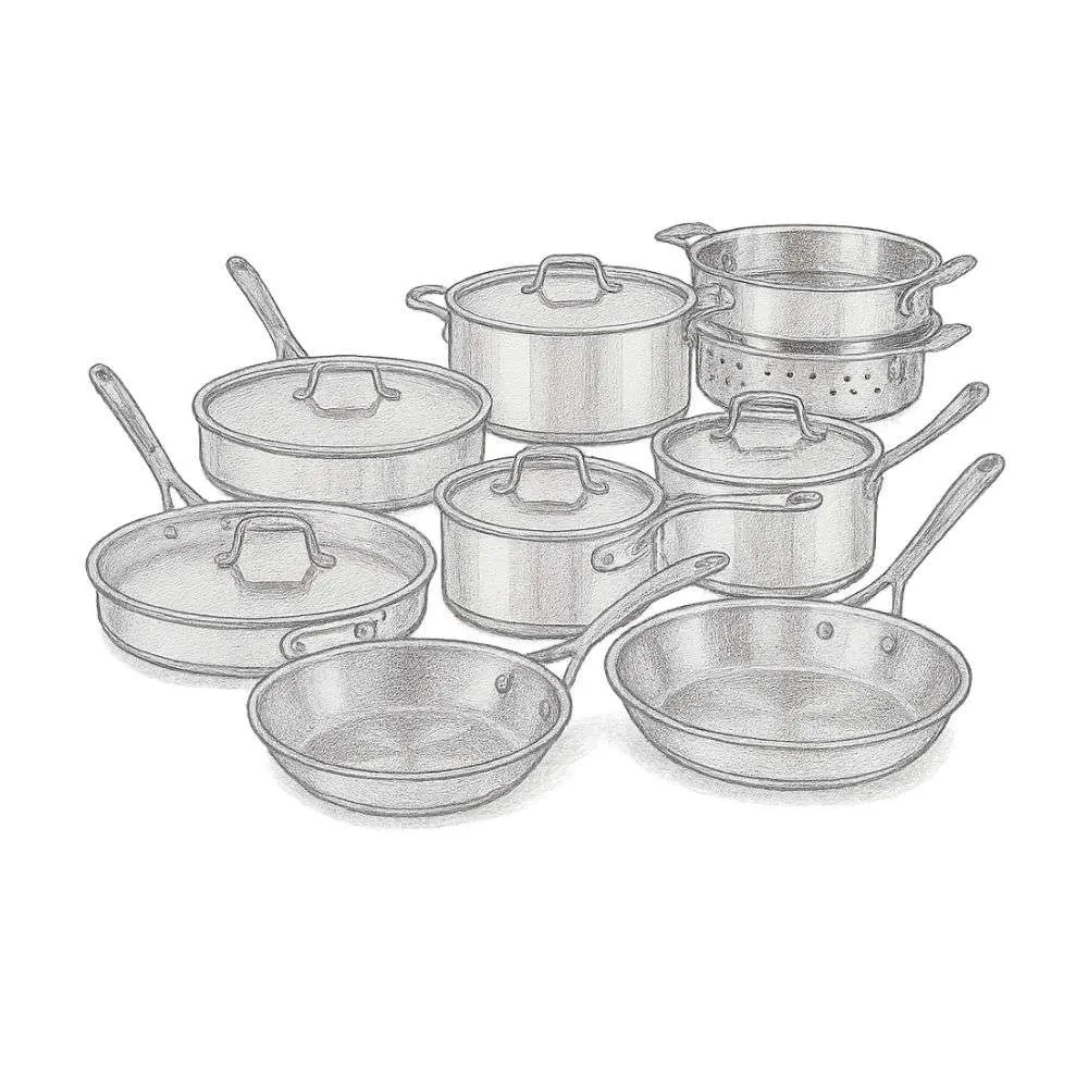All-Clad Copper Core 5-ply Bonded Cookware (15 Piece Set)