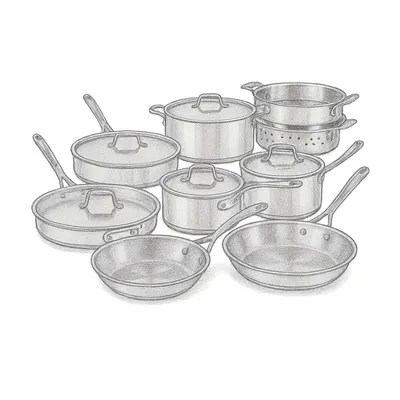 All-Clad Copper Core 5-ply Bonded Cookware (15 Piece Set)