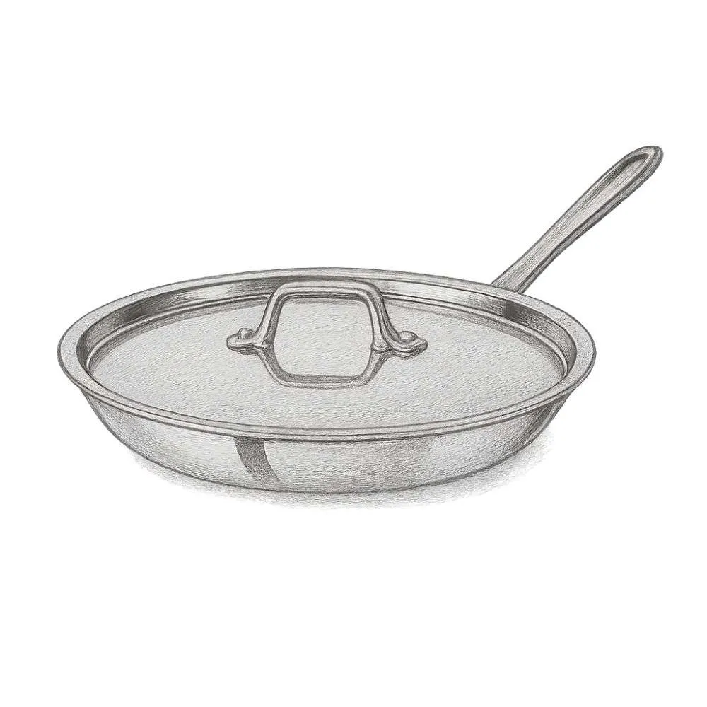 All-Clad D3 Stainless 3-Ply Fry Pan with Lid