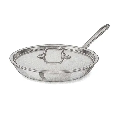 All-Clad D3 Stainless 3-Ply Fry Pan with Lid