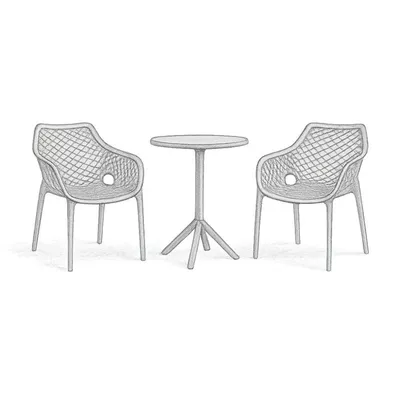 AllModern Farrah 23.6'' Round 2 Person Bistro Set