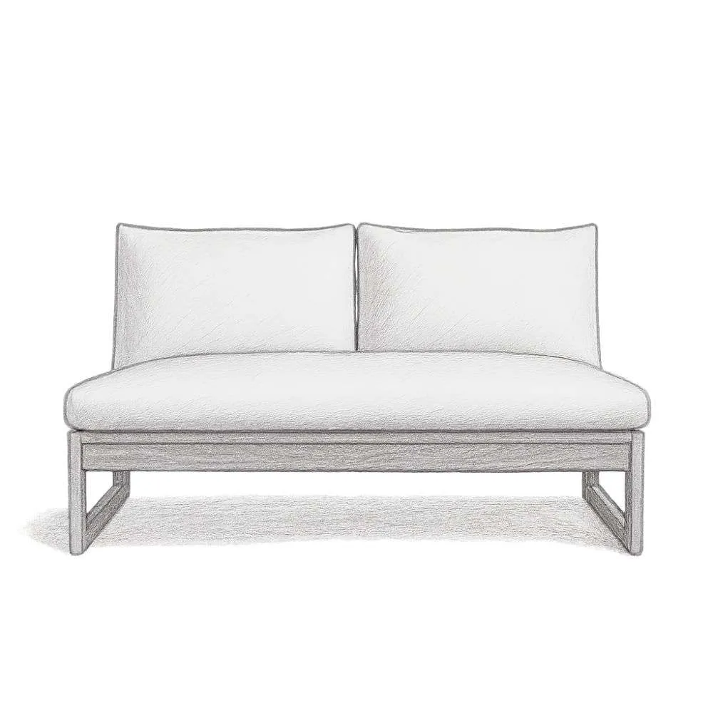 AllModern Louise 43" Wide Loveseat with Cushions