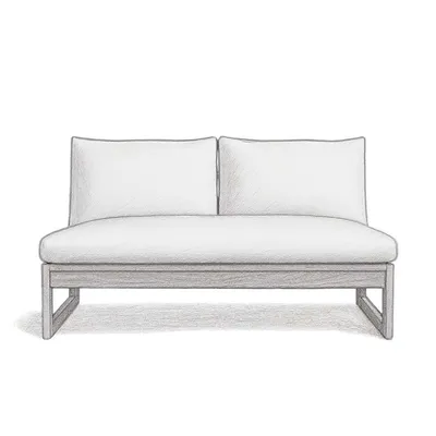 AllModern Louise 43" Wide Loveseat with Cushions
