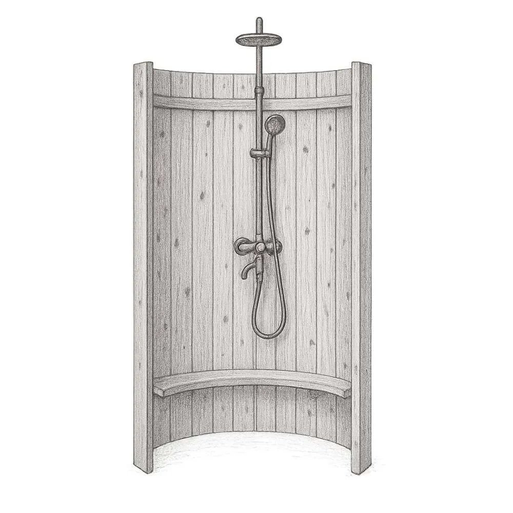 Almost Heaven Saunas Ellipse Outdoor Shower