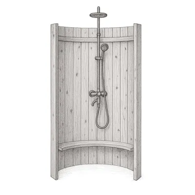 Almost Heaven Saunas Ellipse Outdoor Shower