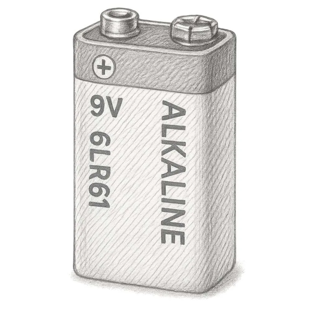 Amazon Basics 9V Alkaline Performance All-Purpose Batteries (Pack of 8)