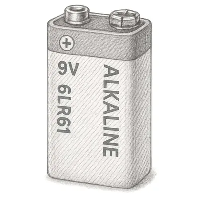 Amazon Basics 9V Alkaline Performance All-Purpose Batteries (Pack of 8)
