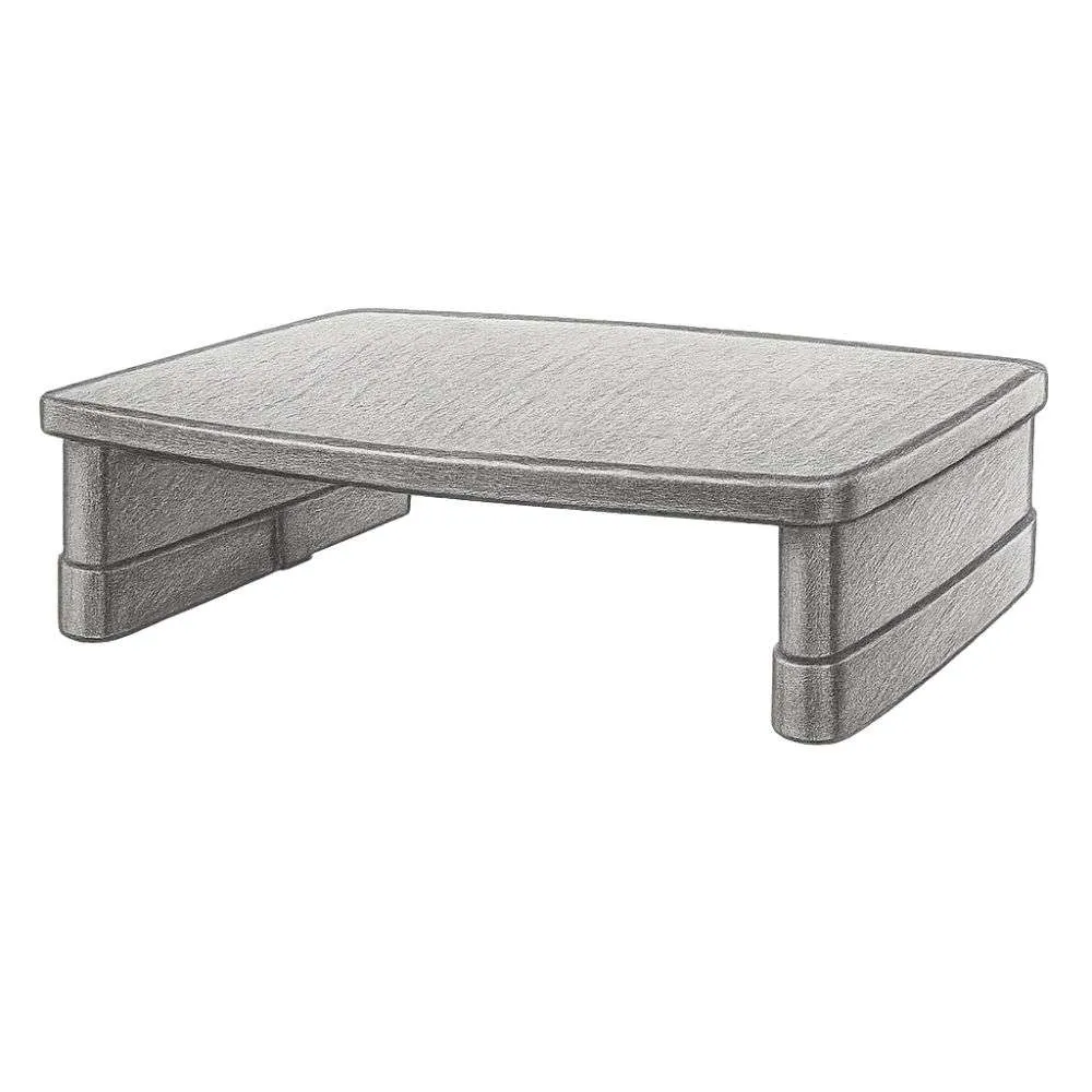 Amazon Basics Rectangular Adjustable Computer Monitor Riser Desk Stand
