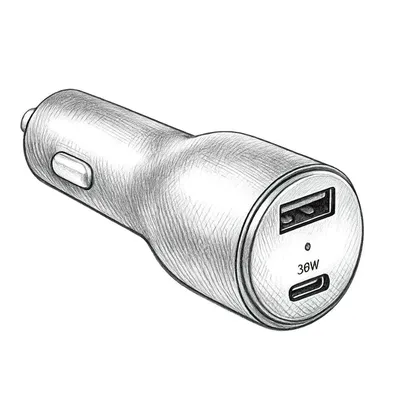 Amazon Basics Fast-Charging Car Charger Dual-Port