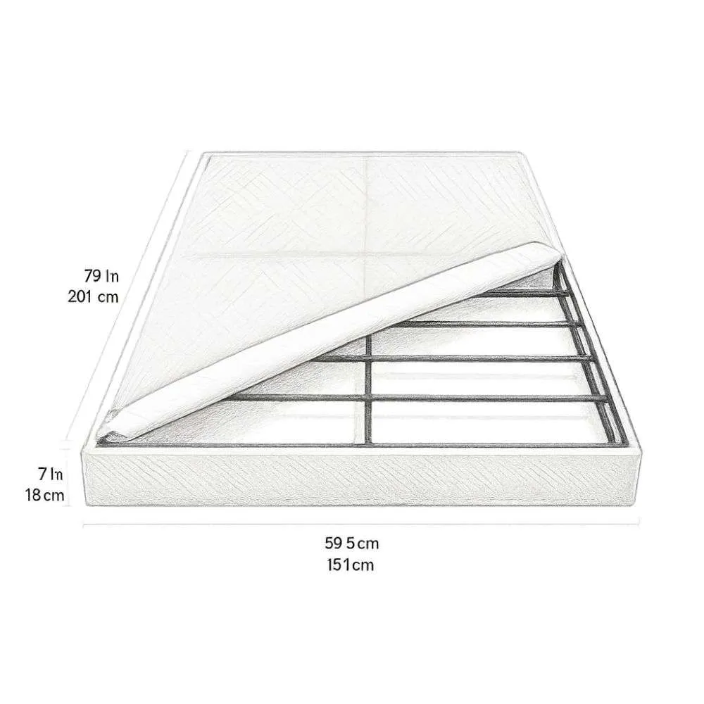 Amazon Basics Smart Box Spring Bed Base (Queen Size)