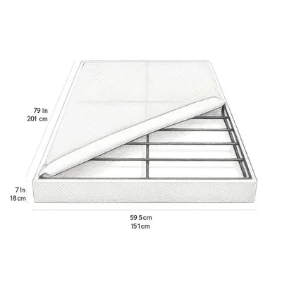 Amazon Basics Smart Box Spring Bed Base (Queen Size)