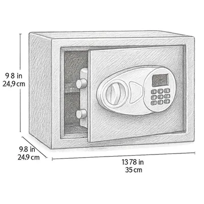 Amazon Basics Steel Security Safe and Lock Box with Electronic Keypad