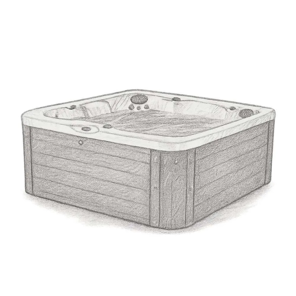 AquaLife Spas Jet Hot Tub with Ozone Waterfall and Spectra LED