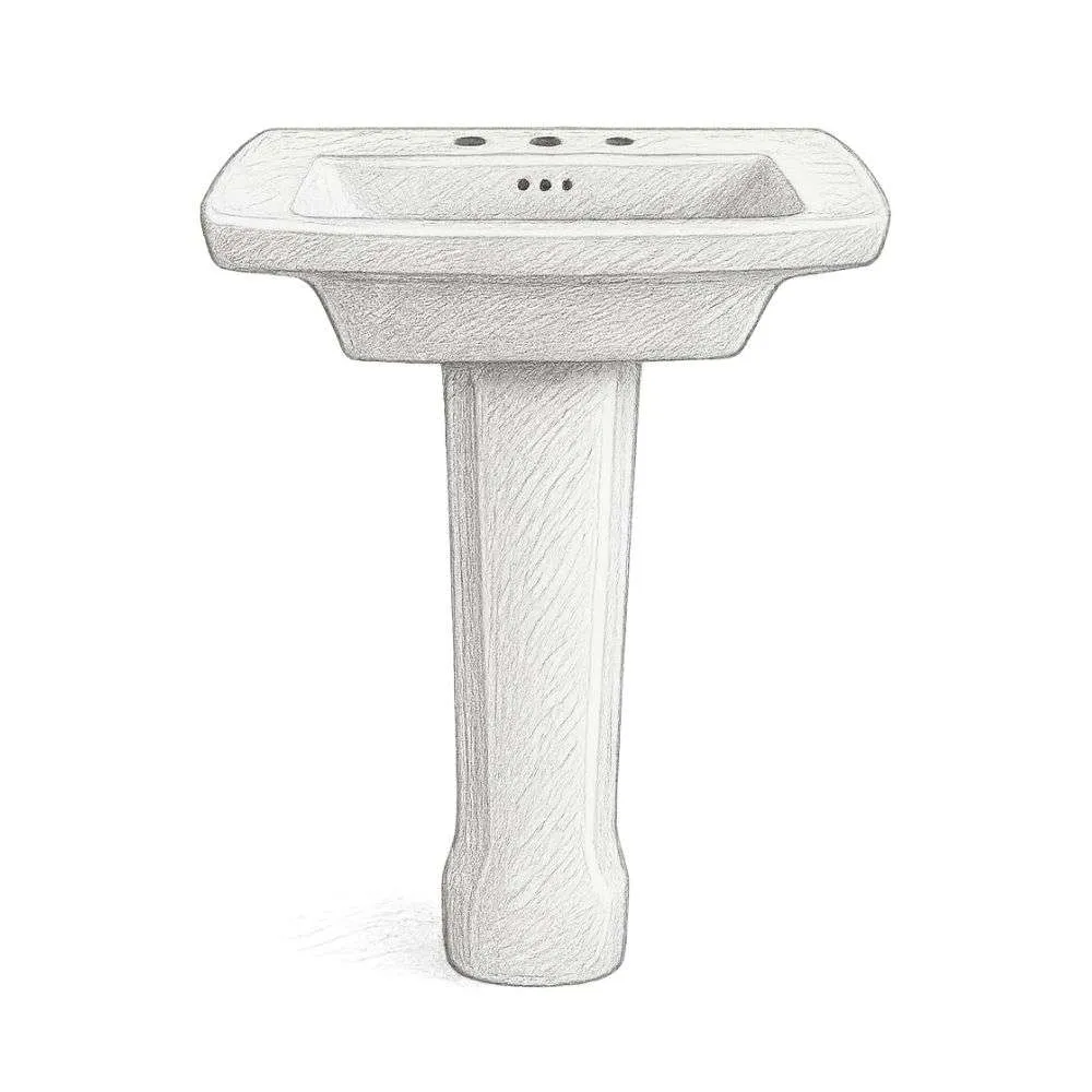 American Standard Edgemere Widespread Pedestal Sink Top