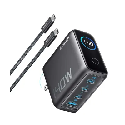 Anker Charger (140W, 4-Port, PD 3.1) with USB-C Cable