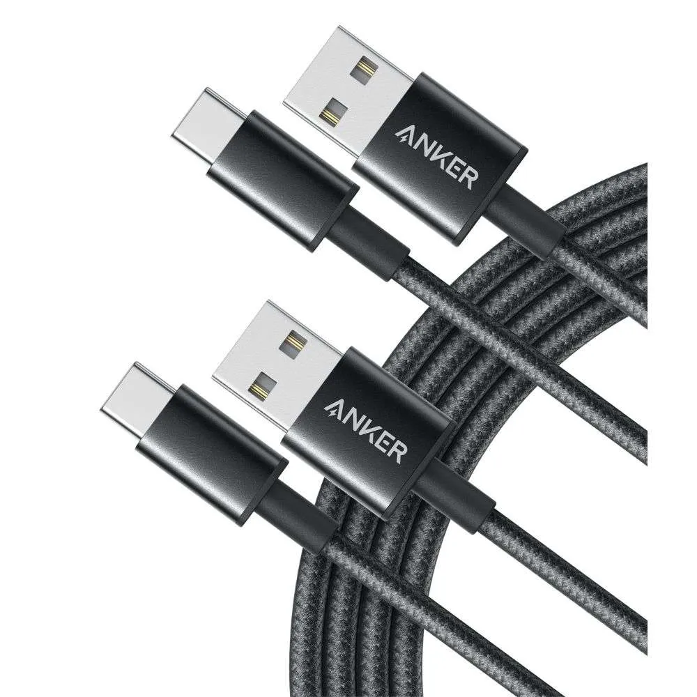 Anker Premium Nylon USB-C to USB-A Cable (2-Pack)