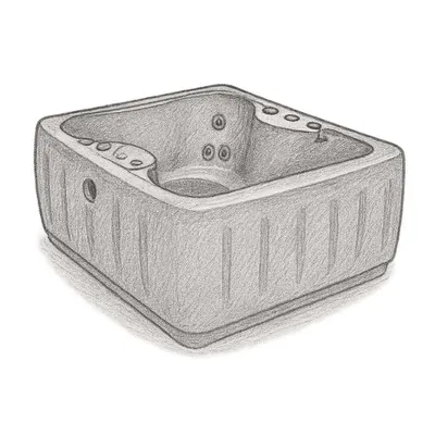 AquaRest Spas Plug & Play Hot Tub with LED Waterfall