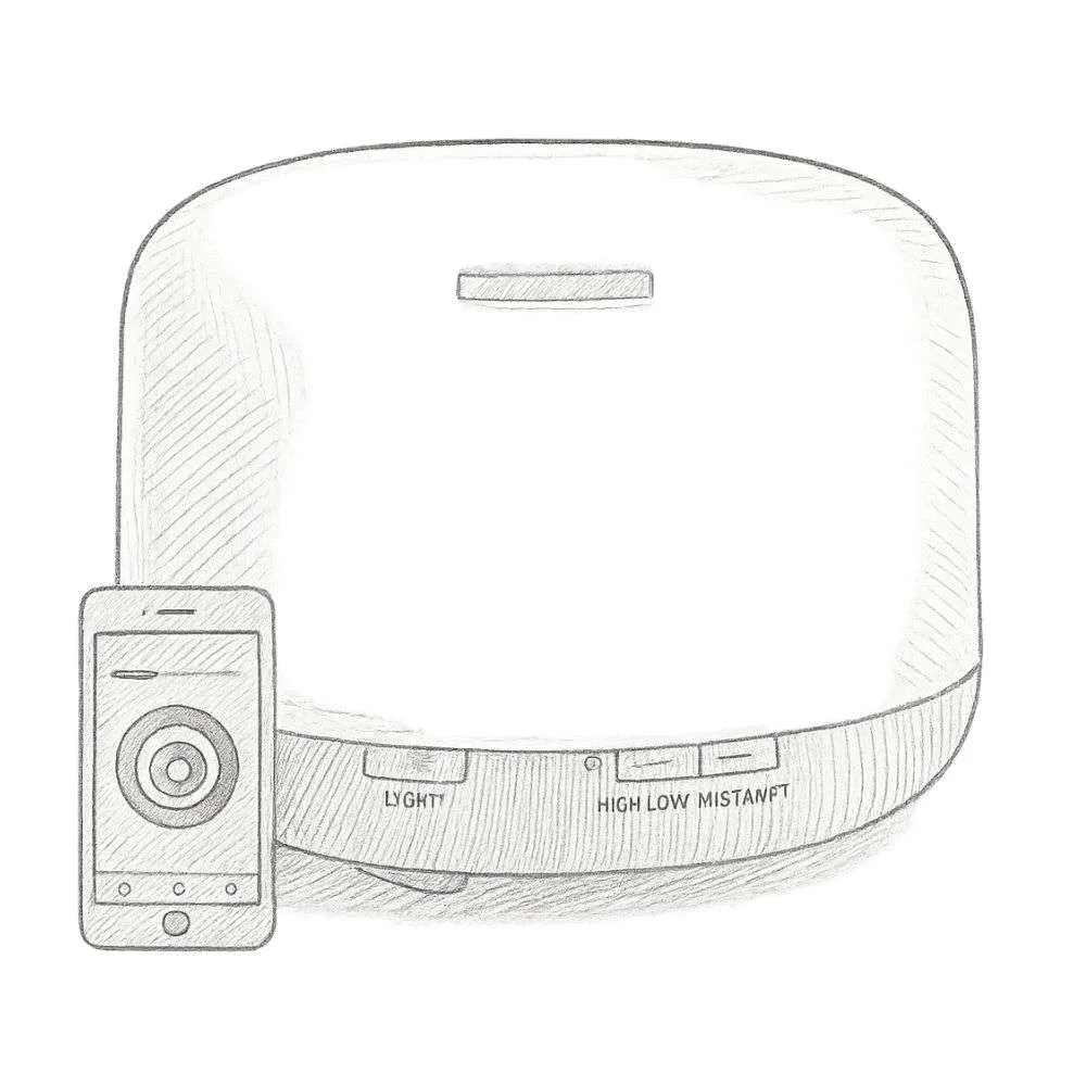 ASAKUKI Rock Smart Wi-Fi Essential Oil Diffuser