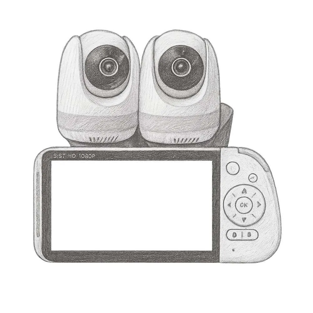 Babysense Max View Video Baby Monitor (2 cameras)