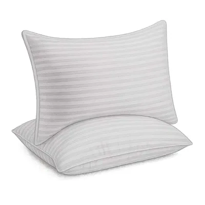 Beckham Hotel Collection Bed Pillows - Down Alternative Bedding Gel Cooling Pillow (1 Set of 2 Pieces)