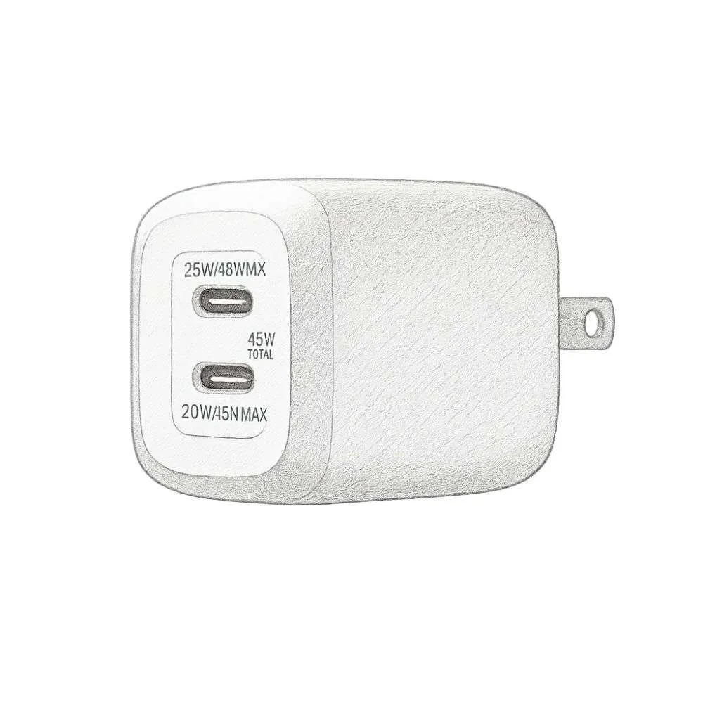 Belkin BoostCharge Pro Dual USB-C GaN Wall Charger with PPS (45W)