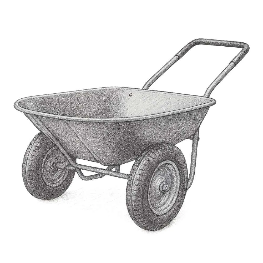 Best Choice Products Dual-Wheel Wheelbarrow Garden Cart