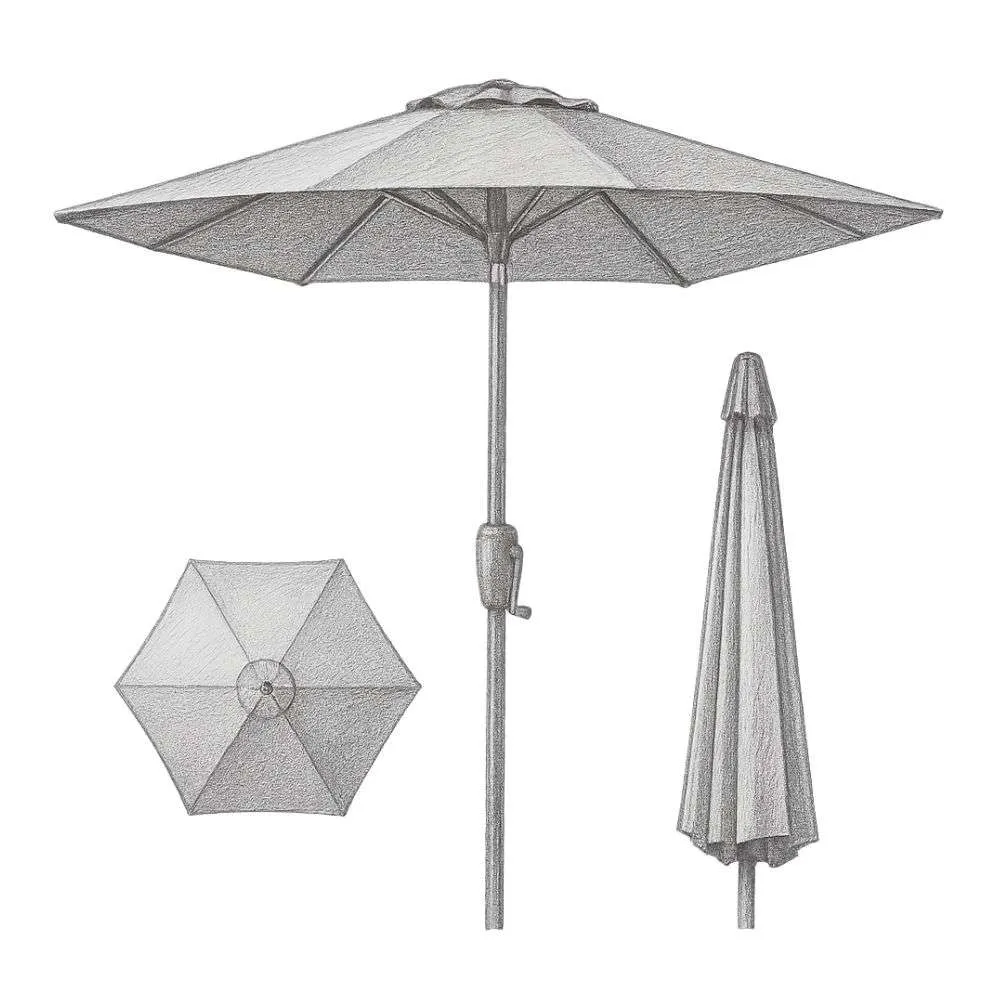 Best Choice Products Outdoor Market Umbrella w/ Push Button Tilt