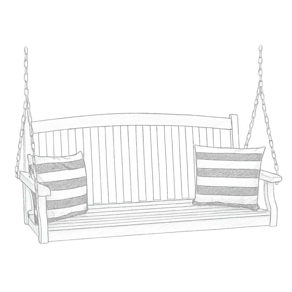 Best Choice Products Wooden Curved Back Hanging Porch Swing