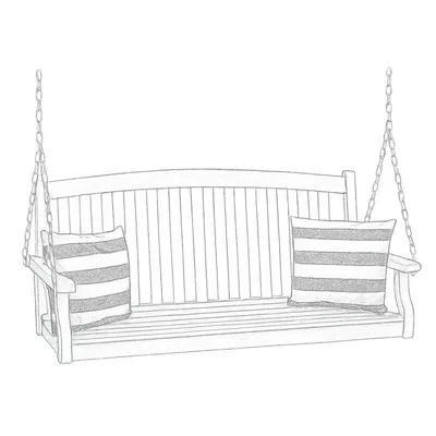 Best Choice Products Wooden Curved Back Hanging Porch Swing