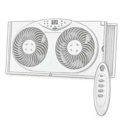 Bionaire Twin Window Fan with Reversible Airflow