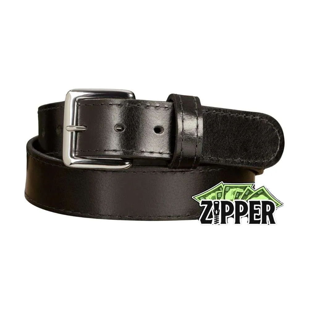Bullhide Belts Black Water Buffalo Money Belt With 25" Zipper  (46")
