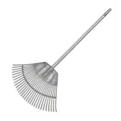 Bully Tools Lawn/Leaf Rake with Fiberglass Handle