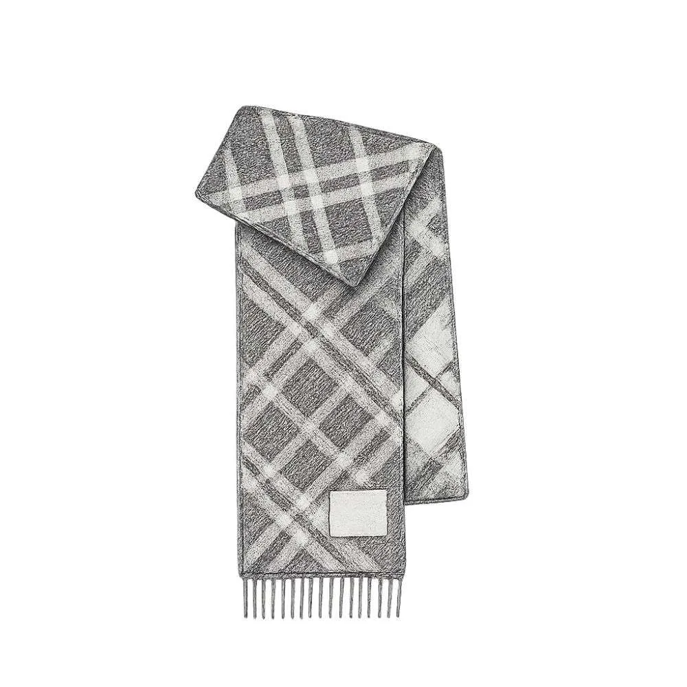 Burberry Check Wool Scarf