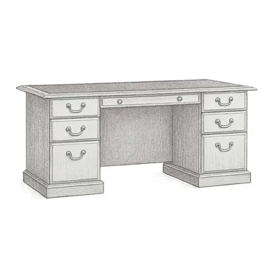 Bush Home Saratoga Executive Desk with Drawers