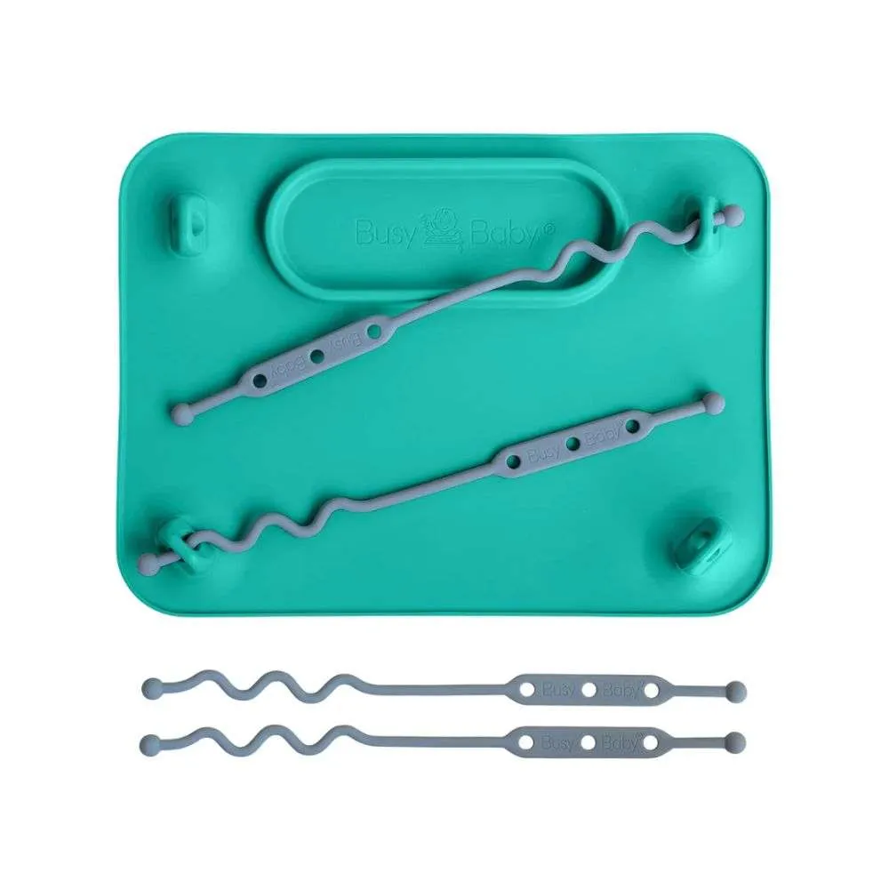 Busy Baby Silicone Mat with Toy Straps (1 piece)