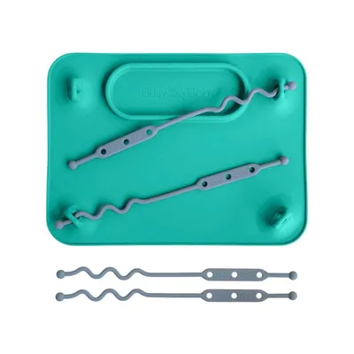 Busy Baby Silicone Mat with Toy Straps (1 piece)