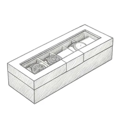 Case Elegance Modern Clip Watch Box