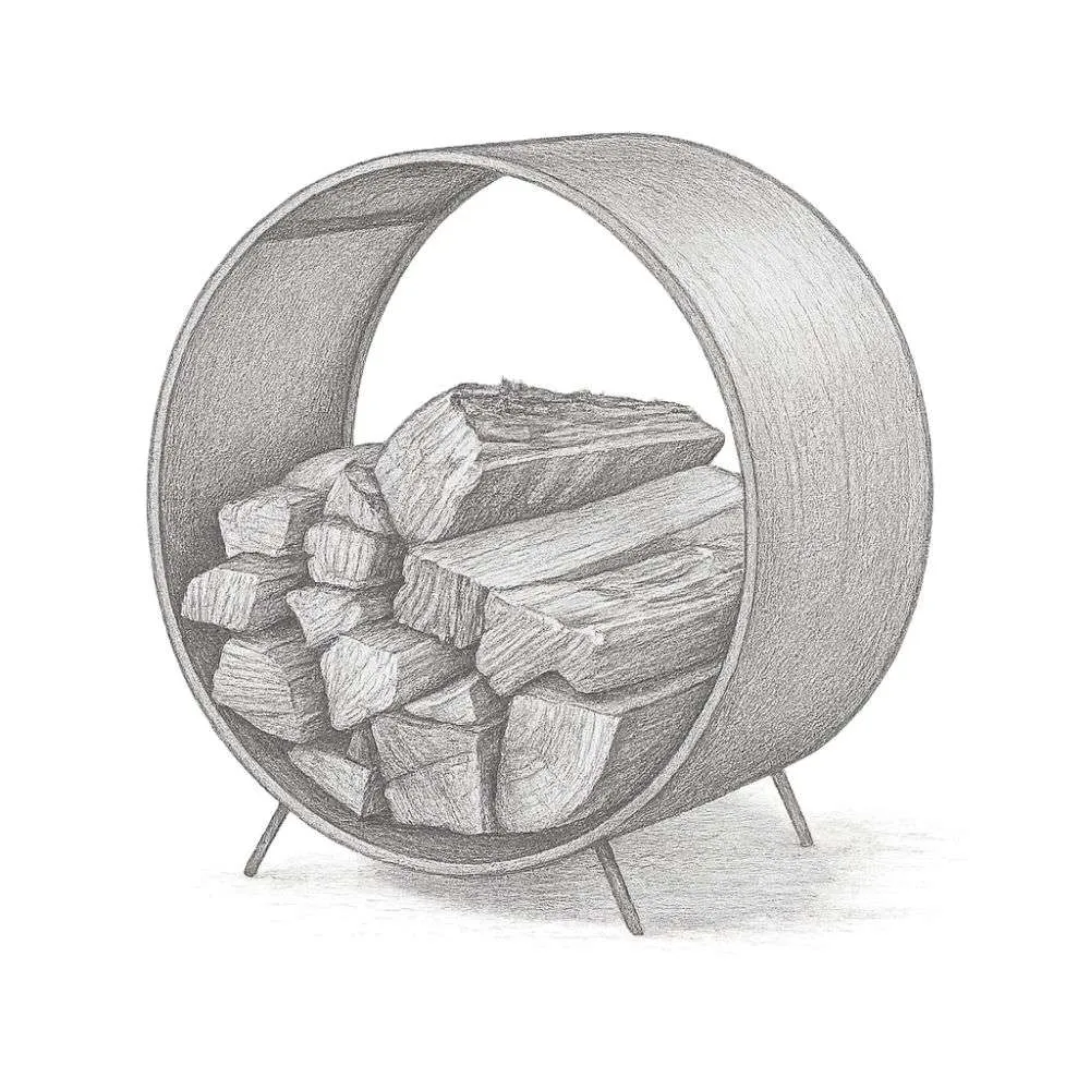 CB2 Chuck Handcrafted Iron Log Holder (20" x 20.5")