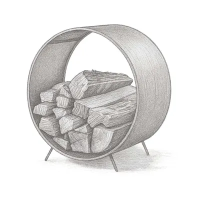 CB2 Chuck Handcrafted Iron Log Holder (20" x 20.5")