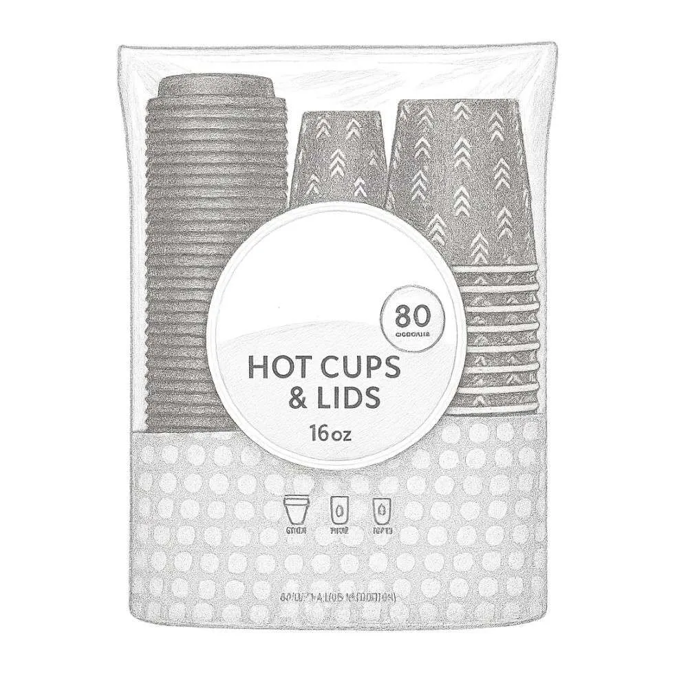 Chinet Comfort 16 oz Cup and Lid (80 Count)