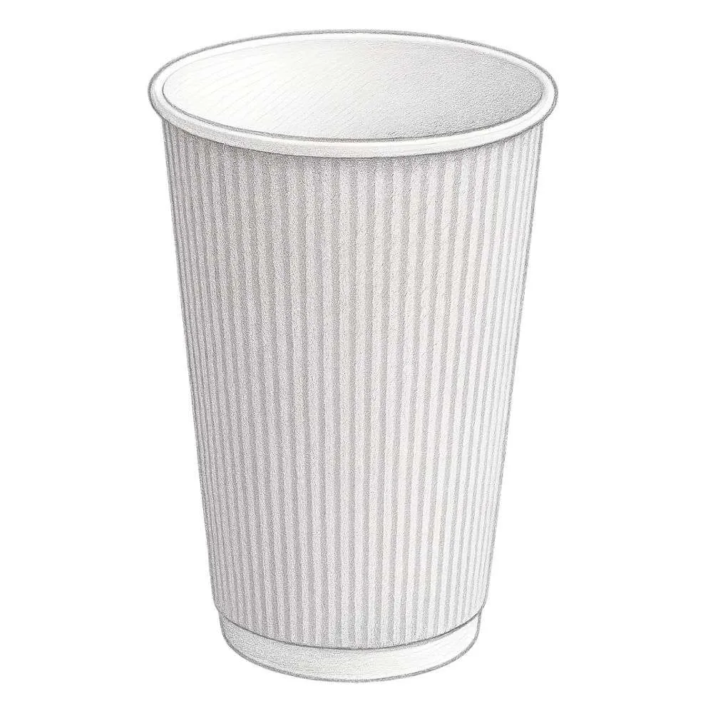 Choice 16 oz. Double Wall Ripple Kraft Paper Hot Cup (500 Count)