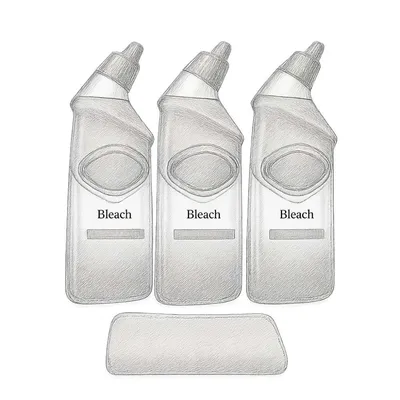 Clorox Toilet Bowl Cleaner with Bleach and Microfiber Cleaning Cloth 24 oz (Pack of 3)