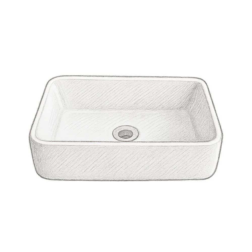 DeerValley Ally Rectangle Vessel Bathroom Sink
