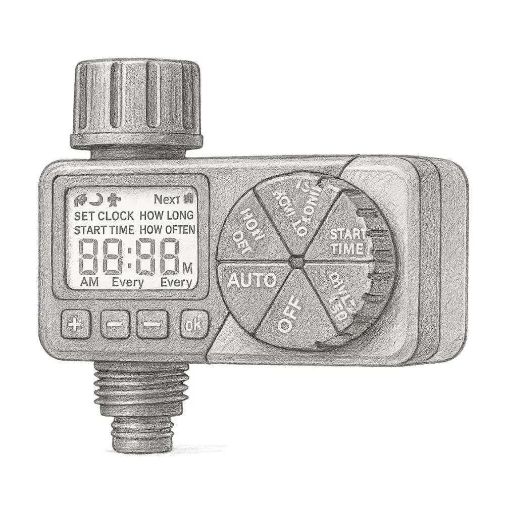 Diivoo Irrigation Hose Timer with Weekly and Daily Programs