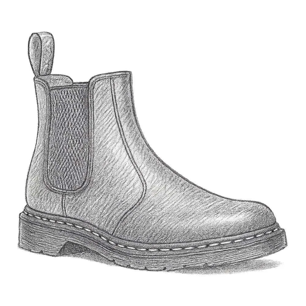 Dr. Martens 2976 Yellow Stitch Smooth Leather Chelsea Women's Boots