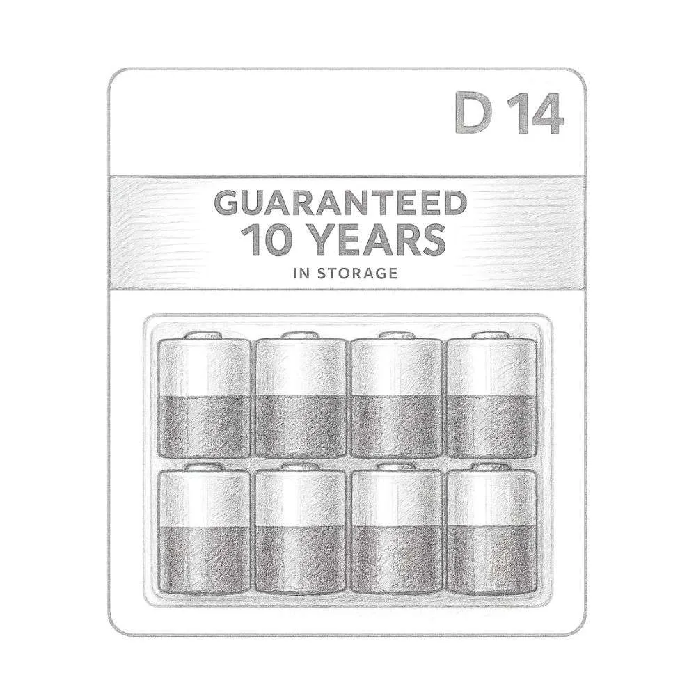 Duracell D Alkaline Batteries (Pack of 14)