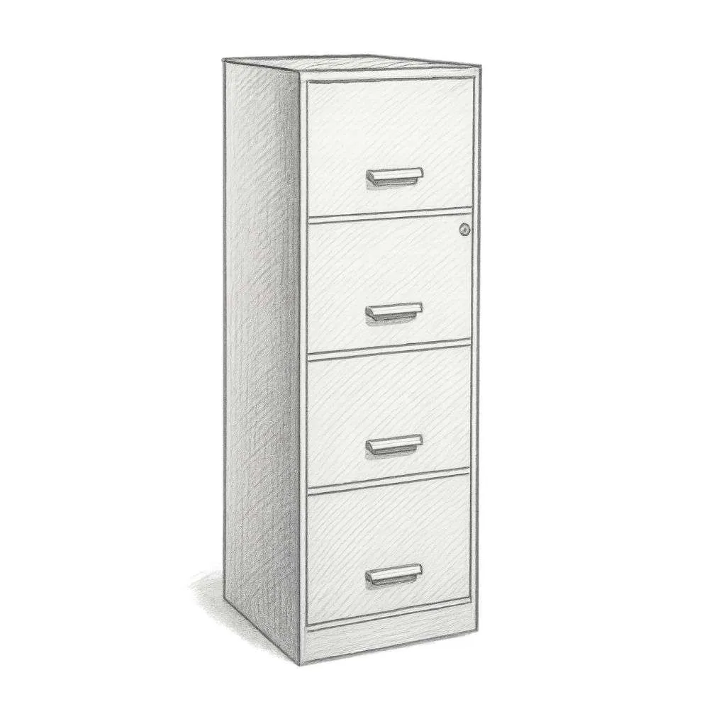Ebern Designs Cavitt Wide 4-Drawer Steel File Cabinet