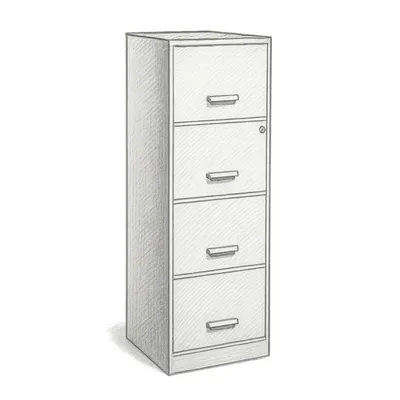 Ebern Designs Cavitt Wide 4-Drawer Steel File Cabinet