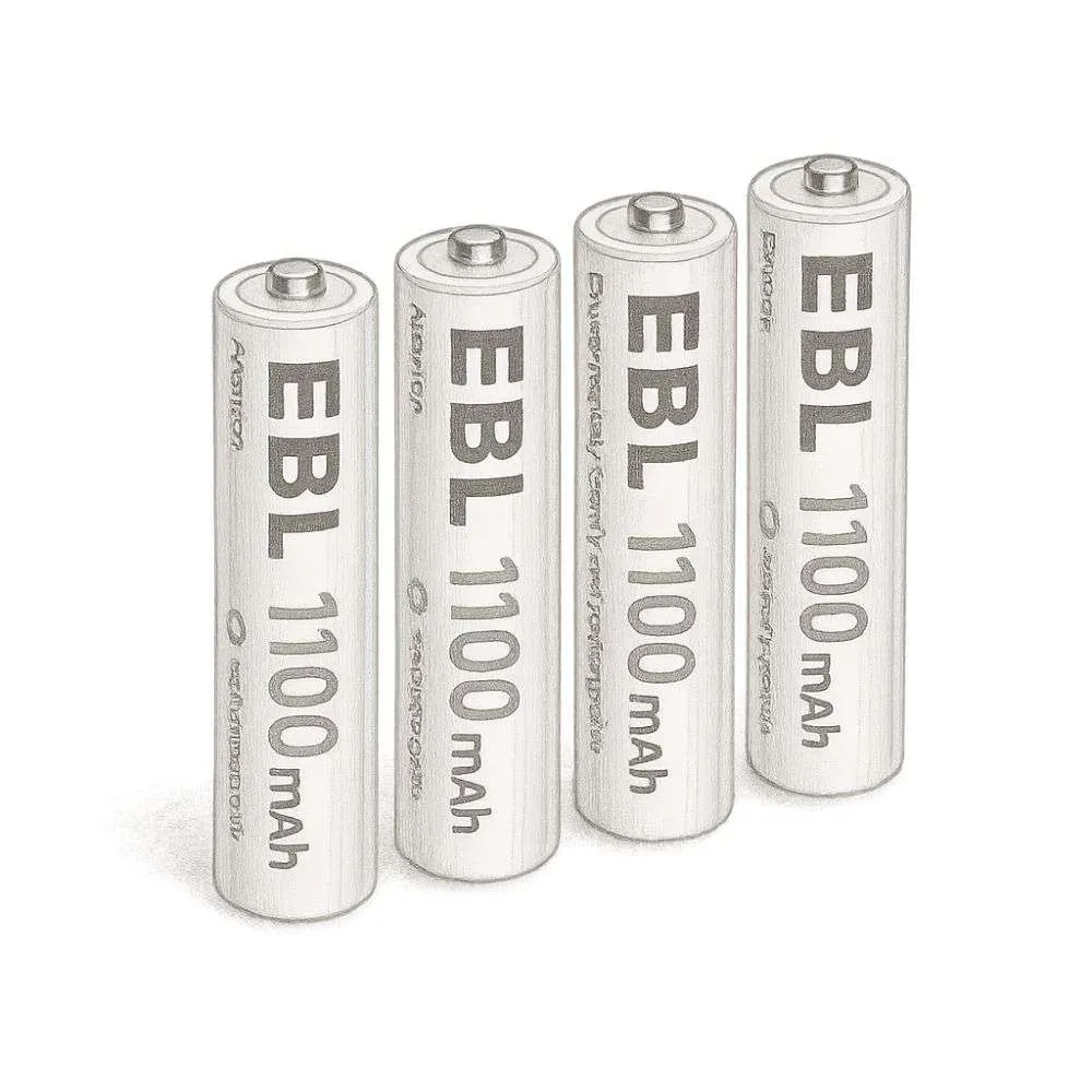 EBL AAA Rechargeable Ni-MH Batteries (Pack of 4)